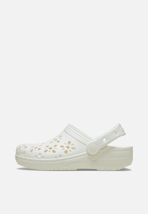 Crocs - Classic Floral Cut Out Clog K - Chalk