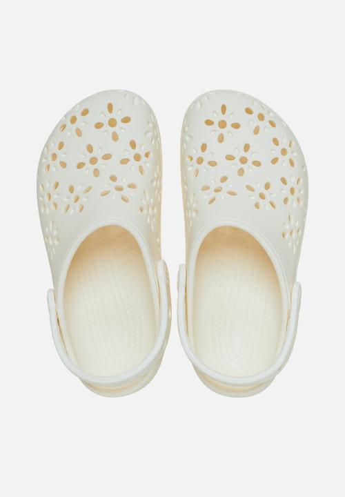 Crocs - Classic Floral Cut Out Clog K - Chalk