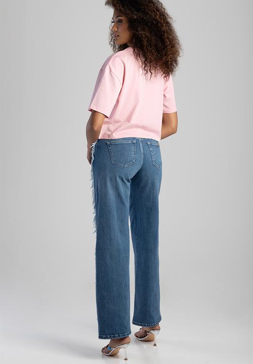 SISSY BOY - Call Me Yours: Boxy Top With Textured Bling Logo - Pink