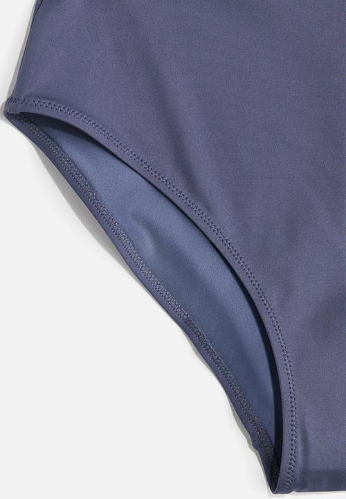 H&M - High waist bikini bottoms - dusty blue 