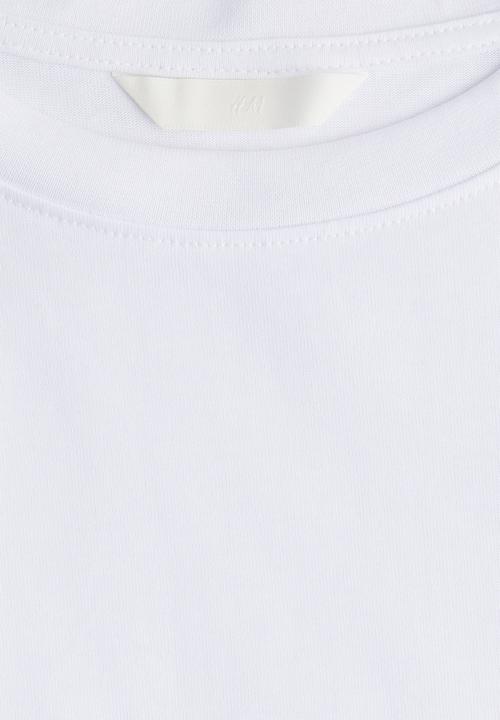 H&M - Waisted t-shirt dress - white