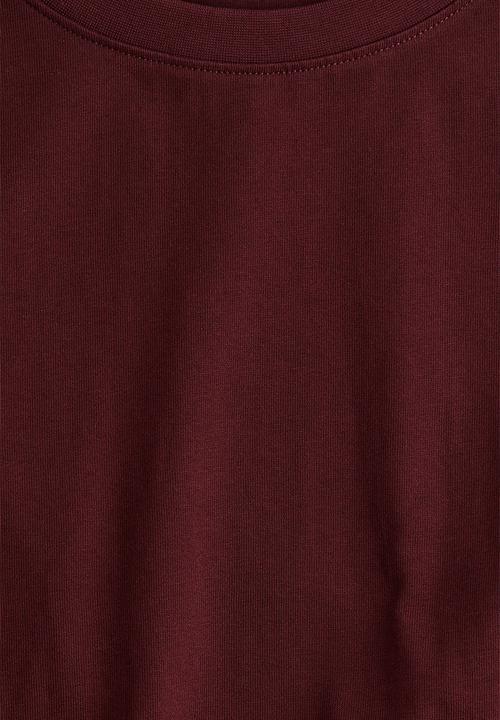 H&M - Waisted t-shirt dress - burgundy