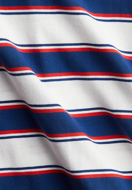 H&M - Cotton rugby shirt - dark blue striped