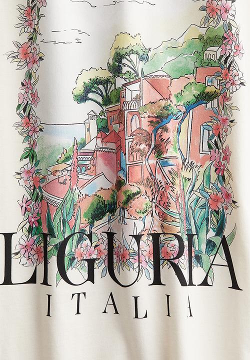 H&M - Oversized t-shirt - cream liguria 