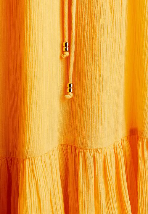 H&M - Crinkled strappy dress - yellow