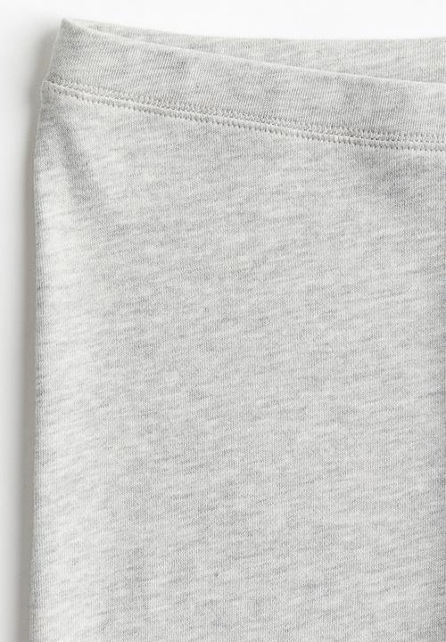 H&M - Flared leggings - light grey marl