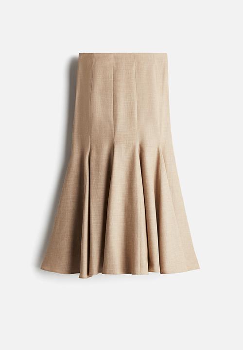 H&M - Flared skirt - beige