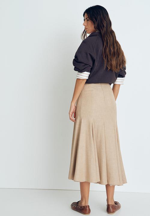 H&M - Flared skirt - beige
