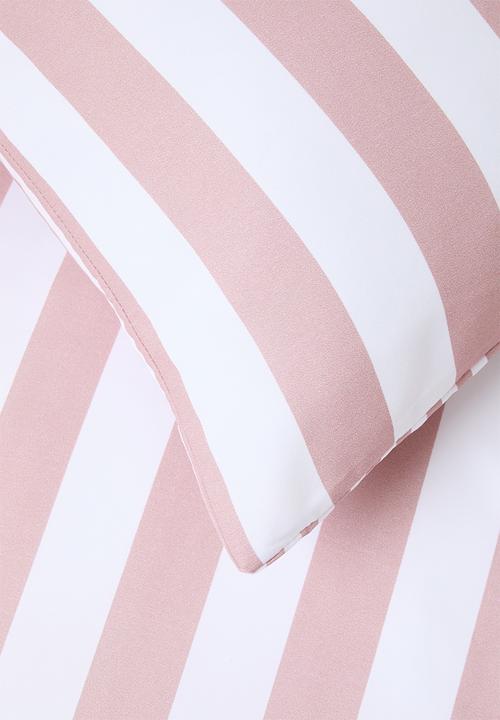 Sixth Floor - Stripe duvet cover - Blush