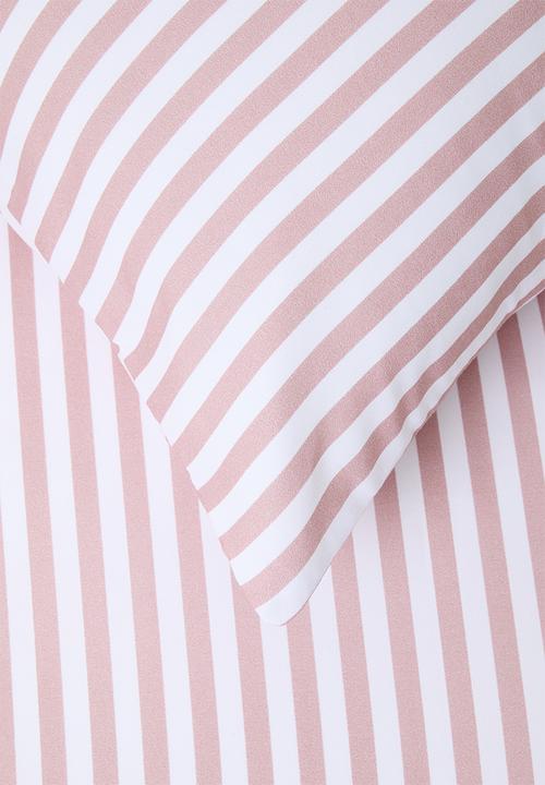 Sixth Floor - Stripe duvet cover - Blush