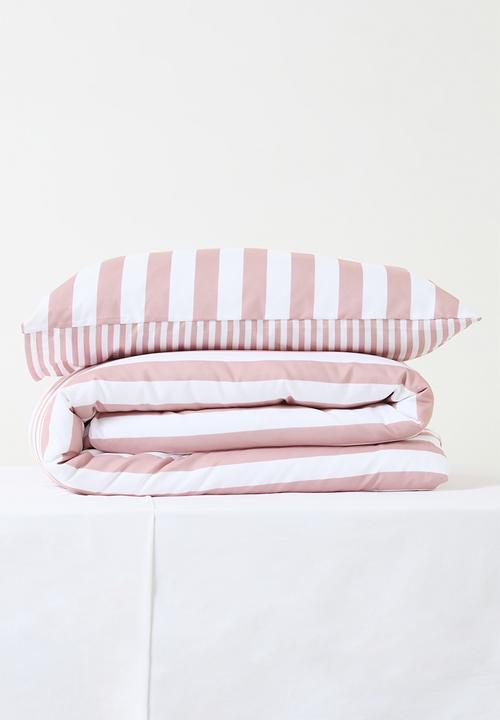 Sixth Floor - Stripe duvet cover - Blush