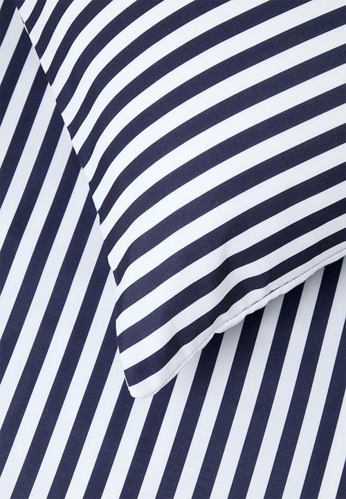 Sixth Floor - Stripe duvet cover - Navy