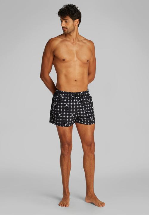 Calvin Klein - Short Drawstring-Print - Diffused Logo Grid Black Aop