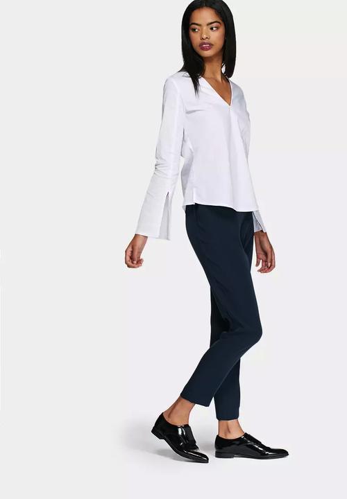 dailyfriday - Woven fluted sleeve top 
