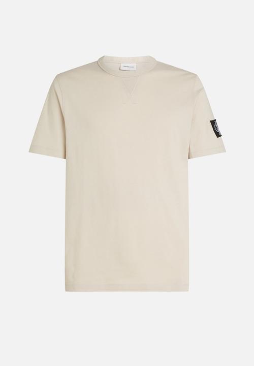 Calvin Klein - Badge Regular Tee - Oatmeal