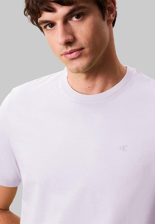 Calvin Klein - Ss Smooth Cttn Solid Crewnk Tee - Brilliant White