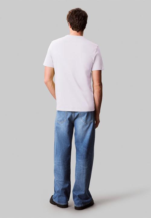Calvin Klein - Ss Smooth Cttn Solid Crewnk Tee - Brilliant White