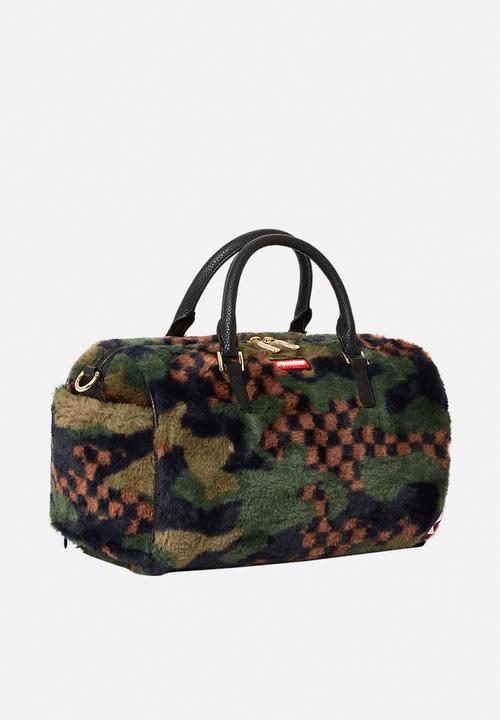Sprayground - Green 3am fur mini duffel bag- multi