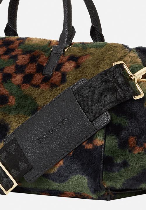 Sprayground - Green 3am fur mini duffel bag- multi