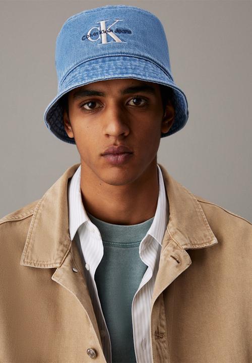 Calvin Klein - Mono Logo Denim Bucket Hat - Vintage Denim
