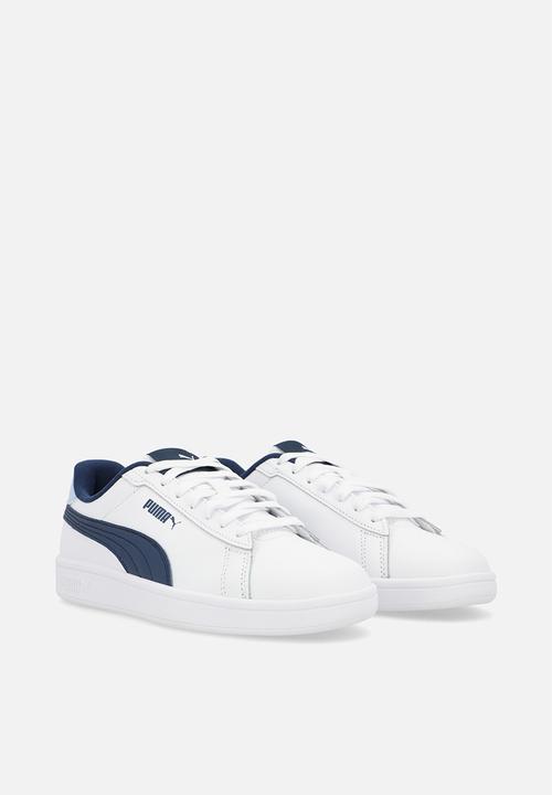 PUMA - Puma Smash 3.0 L Jr-Puma White/Persian Blue/Haute Tropic
