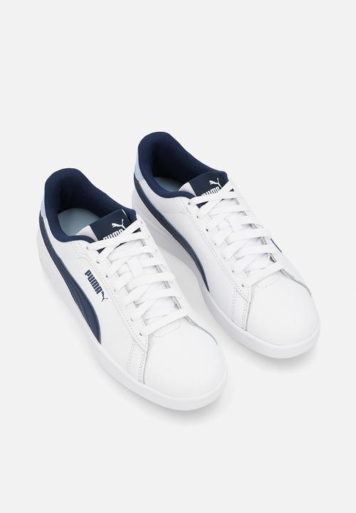 PUMA - Puma Smash 3.0 L Jr-Puma White/Persian Blue/Haute Tropic