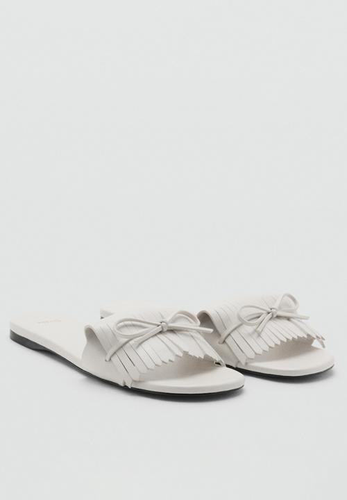 MANGO - Fleco slide - white