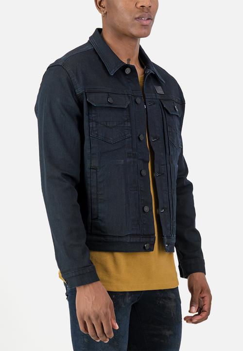 S.P.C.C - Requiem Jacket  - Black Regular Fit Denim Trucker Jacket Black