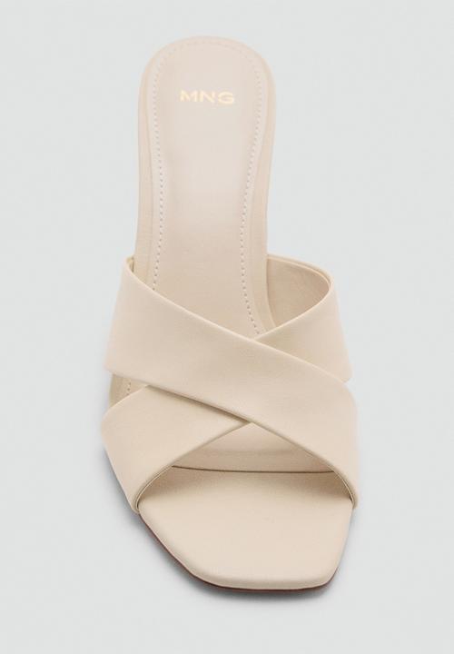 MANGO - Pau leather heel - light beige