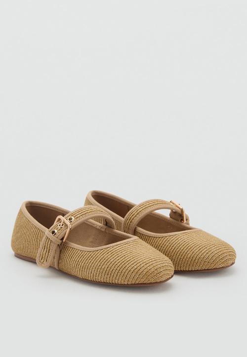 MANGO - Cotton pump - medium brown