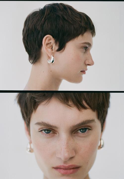 MANGO - Janice earrings - silver