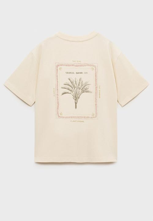 MANGO - T-Shirt Banana - Light/Pastel Brown