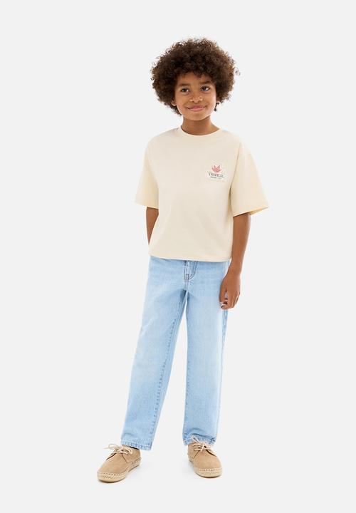 MANGO - T-Shirt Banana - Light/Pastel Brown