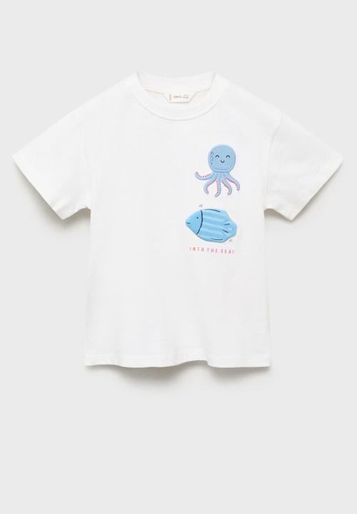 MANGO - T-Shirt Pulpo - White