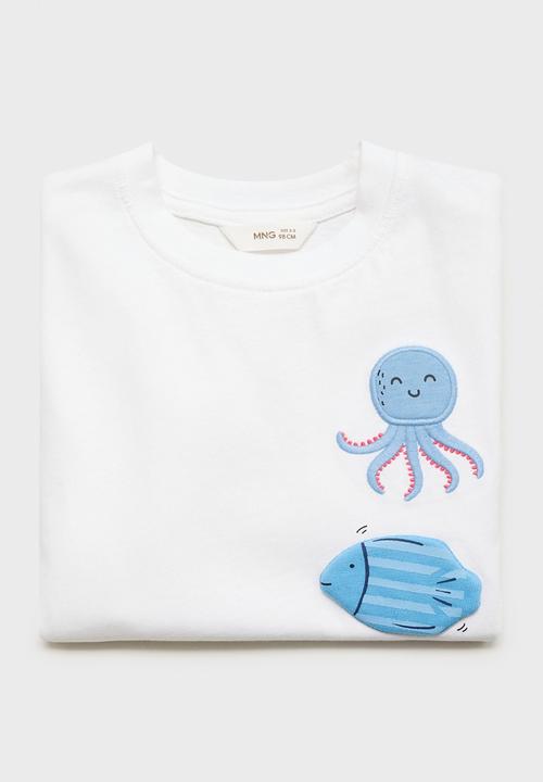MANGO - T-Shirt Pulpo - White