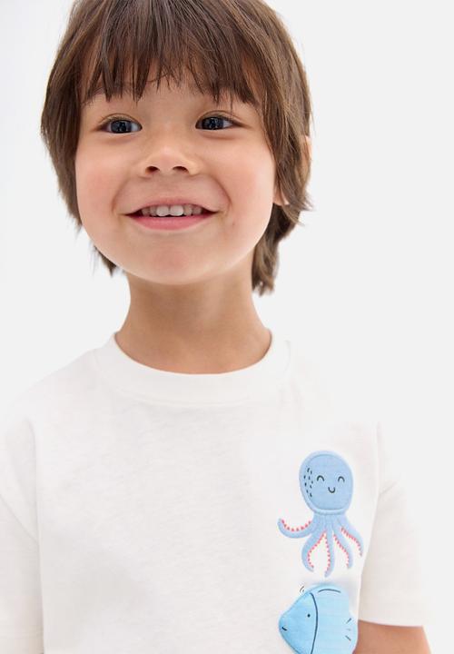 MANGO - T-Shirt Pulpo - White