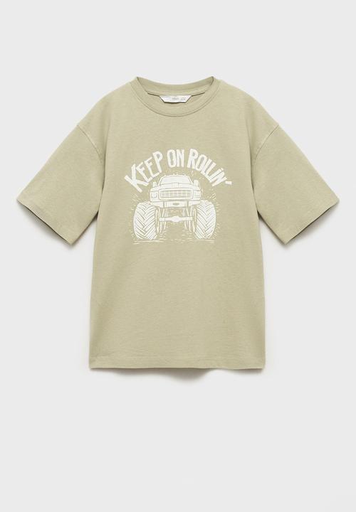 MANGO - T-Shirt Park - Beige/Khaki
