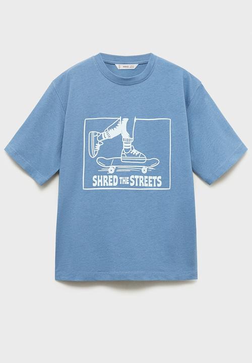 MANGO - T-Shirt Park - Medium Blue