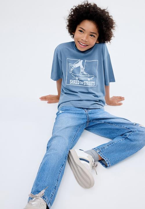 MANGO - T-Shirt Park - Medium Blue