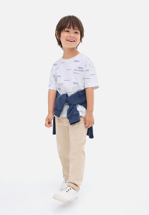 MANGO - T-Shirt Aop sea - White