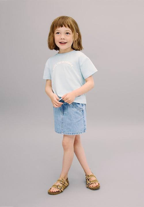 MANGO - Skirt Cindy - Open Blue