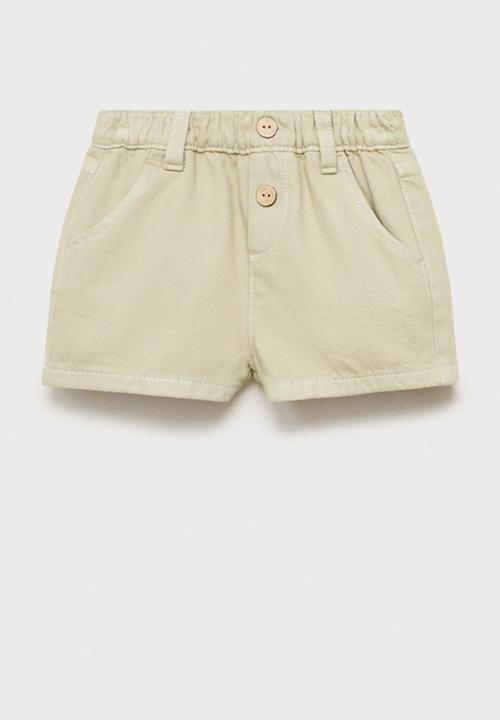 MANGO - Shorts Amanda - Light/Pastel Green