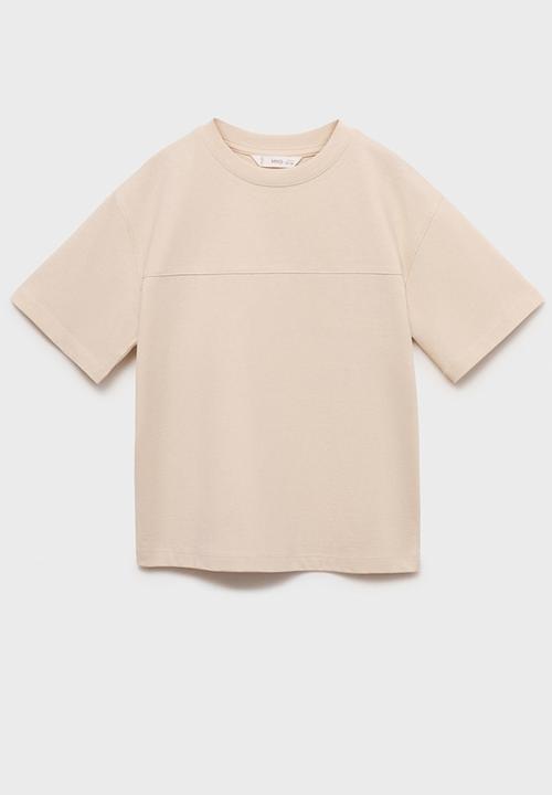 MANGO - T-Shirt Newbamc - Light/Pastel Brown