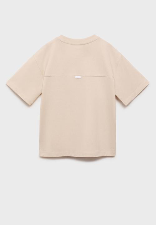 MANGO - T-Shirt Newbamc - Light/Pastel Brown
