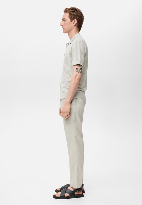 MANGO - Camisa puntet - ice-white