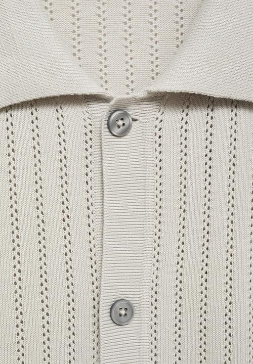 MANGO - Camisa puntet - ice-white