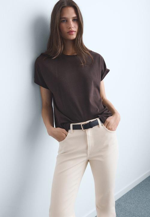 MANGO - Jeans Sienna - Light Beige