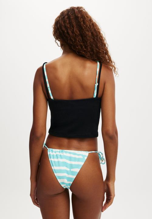 Cotton On - Lightweight Cropped Beach Cami - Black