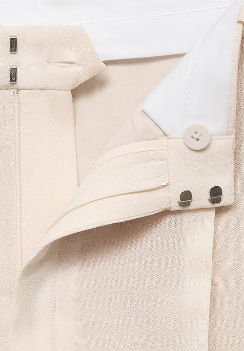 MANGO - Trousers Mire - Light/Pastel Yellow