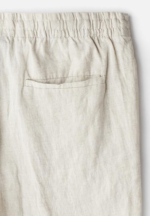 H&M - Regular fit linen trousers - light beige